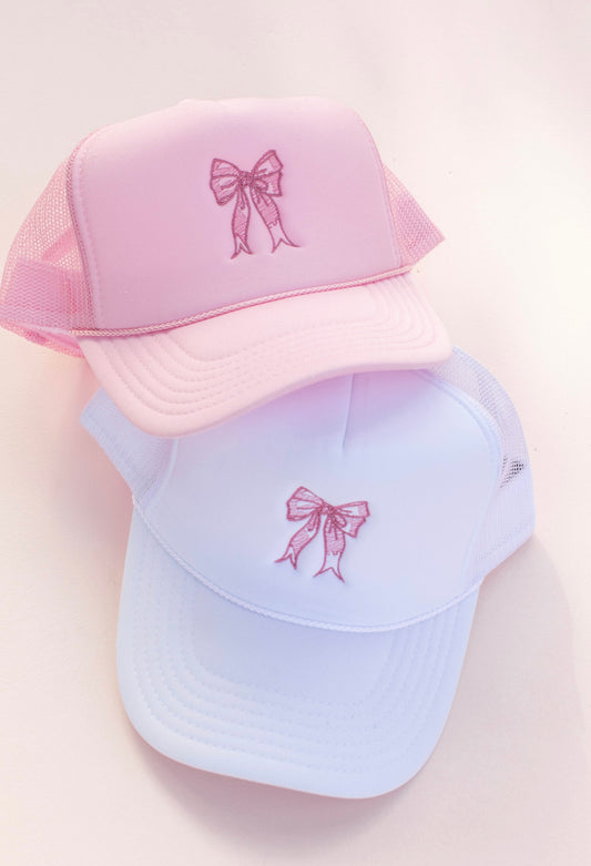 Bow Embroidery Trucker Hat