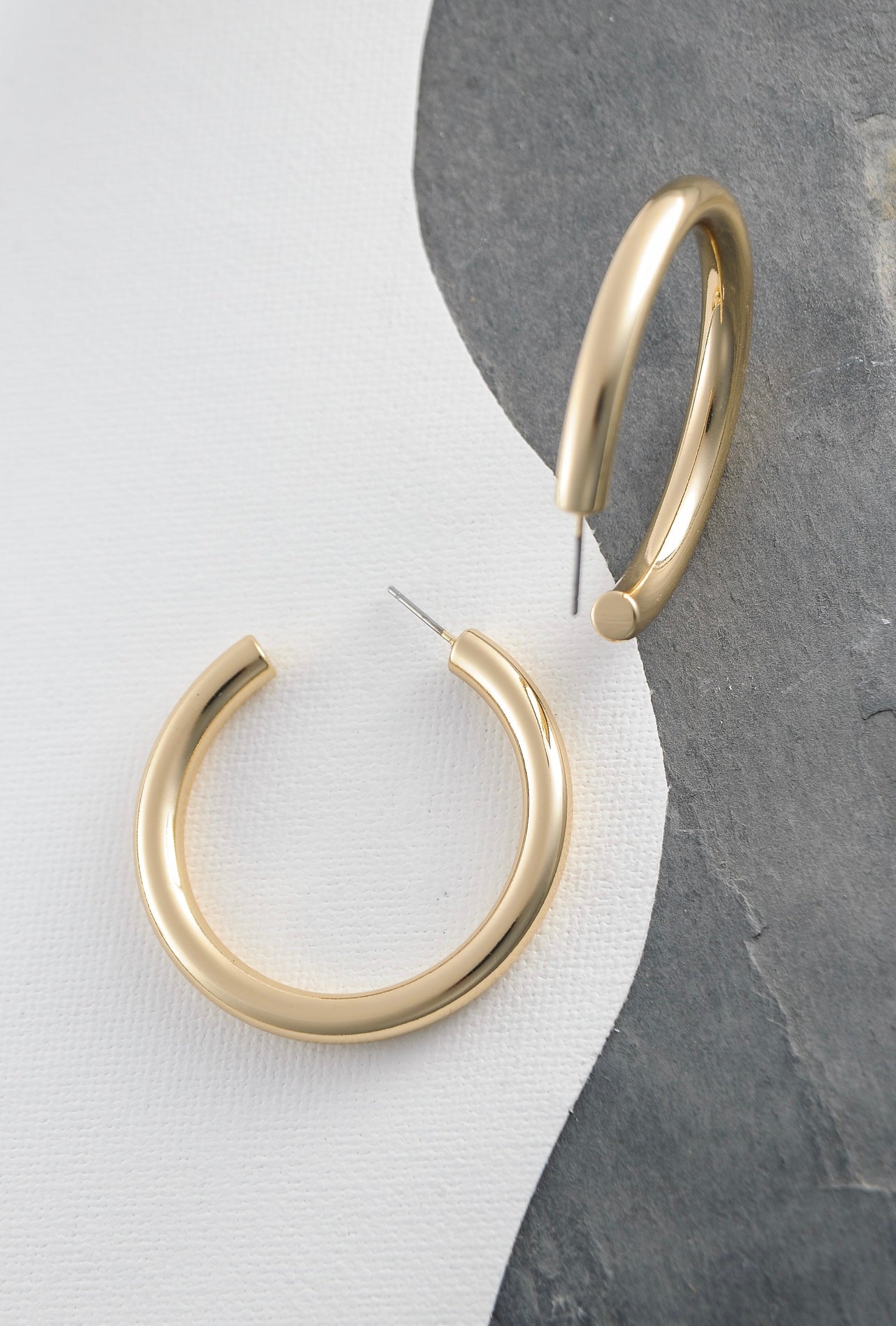 Classic Chunky Gold Hoops