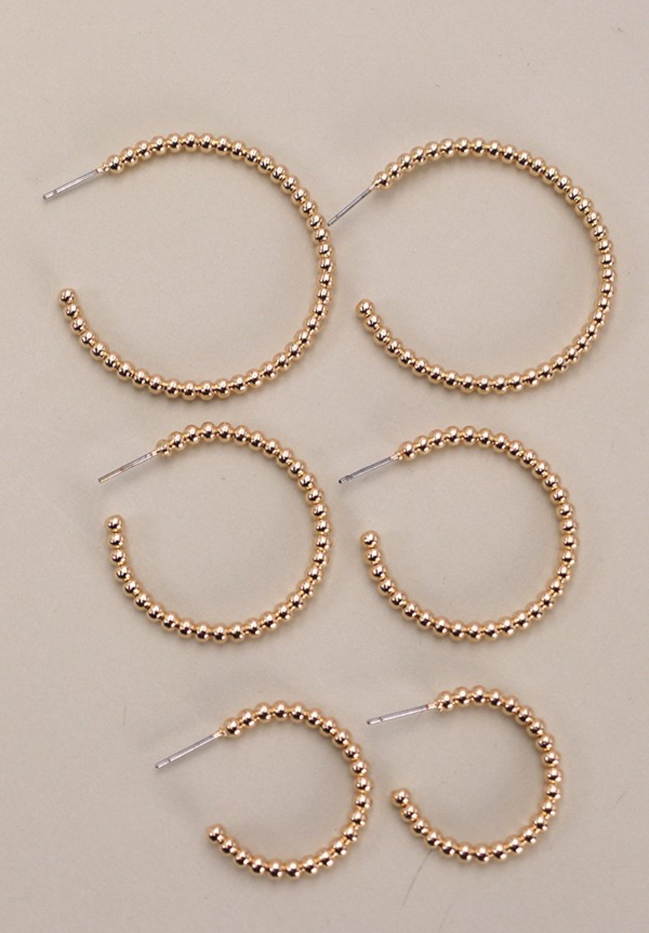 Beaded Hoops (3-pack)