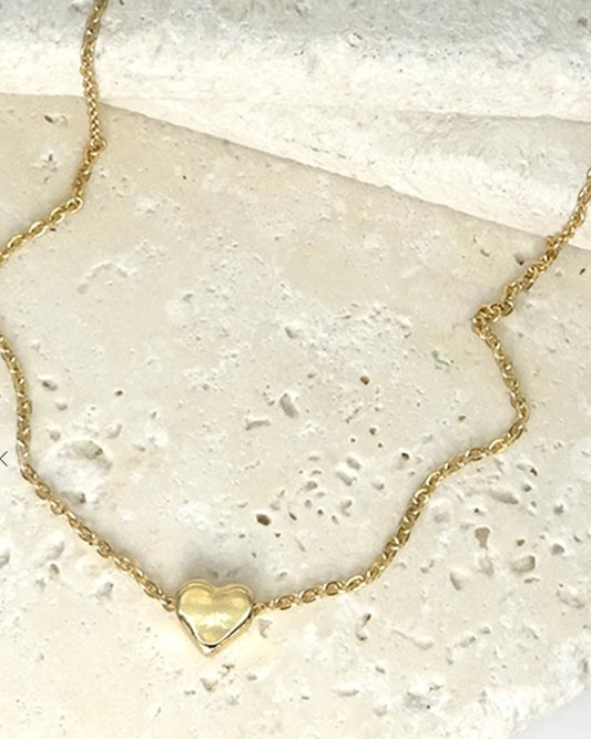 Classic Mini Heart Necklace - Gold