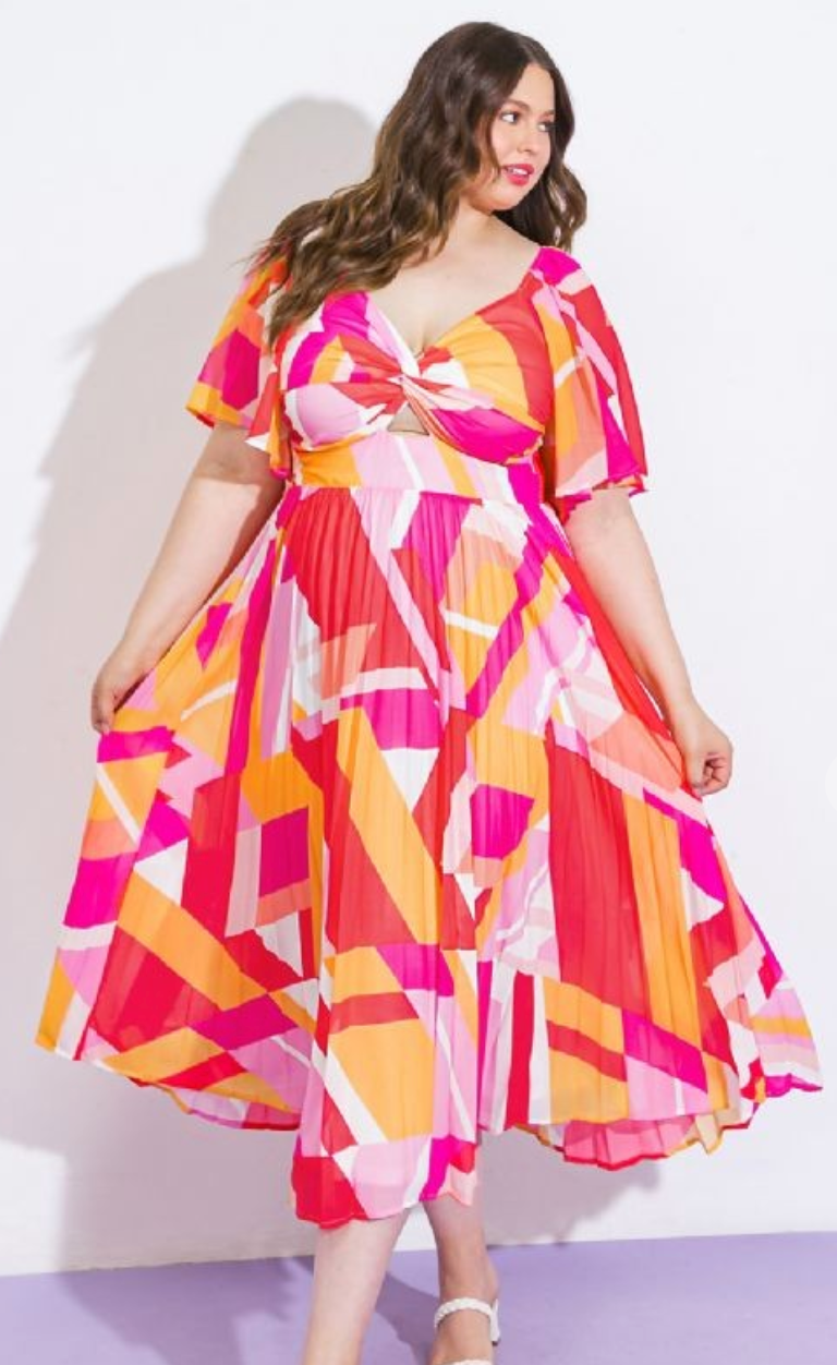 Olivia Plus Size Midi Dress