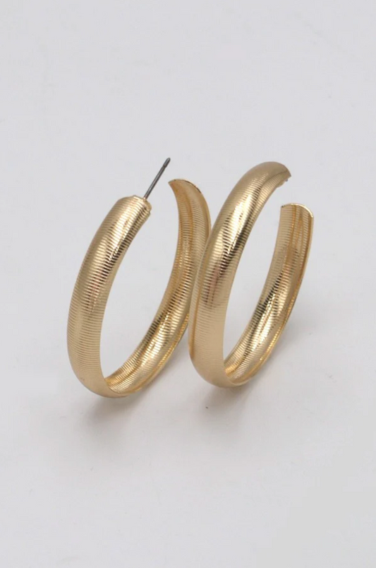 Classic Texture Hoop Earrings